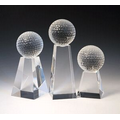 9" Golf Tower Optical Crystal Award